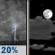 Sunday Night: A 20 percent chance of showers and thunderstorms before midnight.  Partly cloudy, with a low around 66.