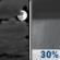 Tonight: Scattered showers, mainly after 3am.  Mostly cloudy, with a low around 66. Southeast wind around 5 mph becoming calm  after midnight.  Chance of precipitation is 30%.
