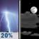 Tonight: A 20 percent chance of showers and thunderstorms before 9pm.  Mostly cloudy, with a low around 56. Northeast wind 5 to 10 mph becoming light and variable  after midnight. 