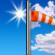 Today: Sunny, with a high near 94. Breezy, with a southwest wind 10 to 15 mph increasing to 20 to 25 mph in the afternoon. 